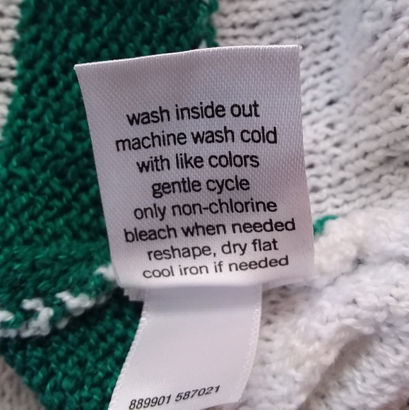 SO Green Knit Sweater with White Stripes. - Picture 11 of 11